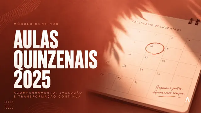 Capa do módulo bônus Aulas Quinzenais 2025