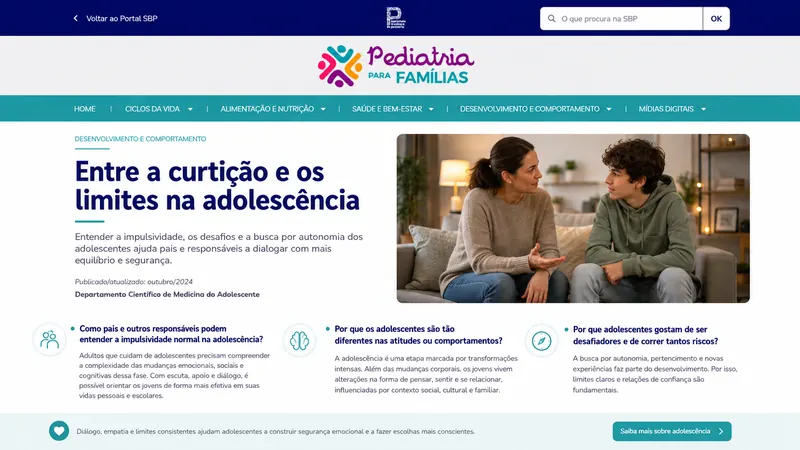 Reportagem sobre a relação entre pais e filhos adolescentes