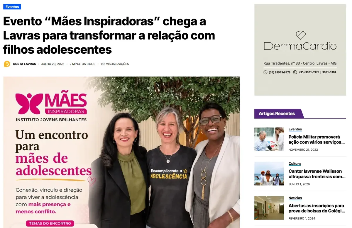 Evento Mães Inspiradoras chega a Lavras