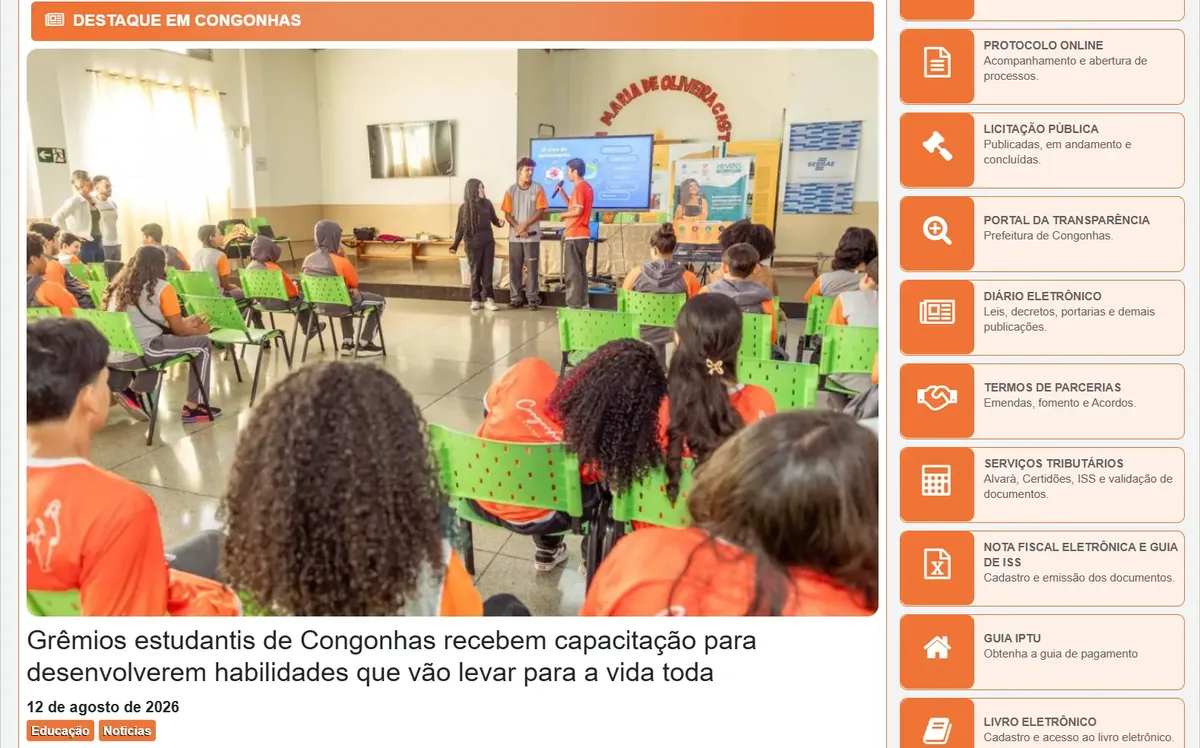 Grêmios estudantis de Congonhas recebem capacitação
