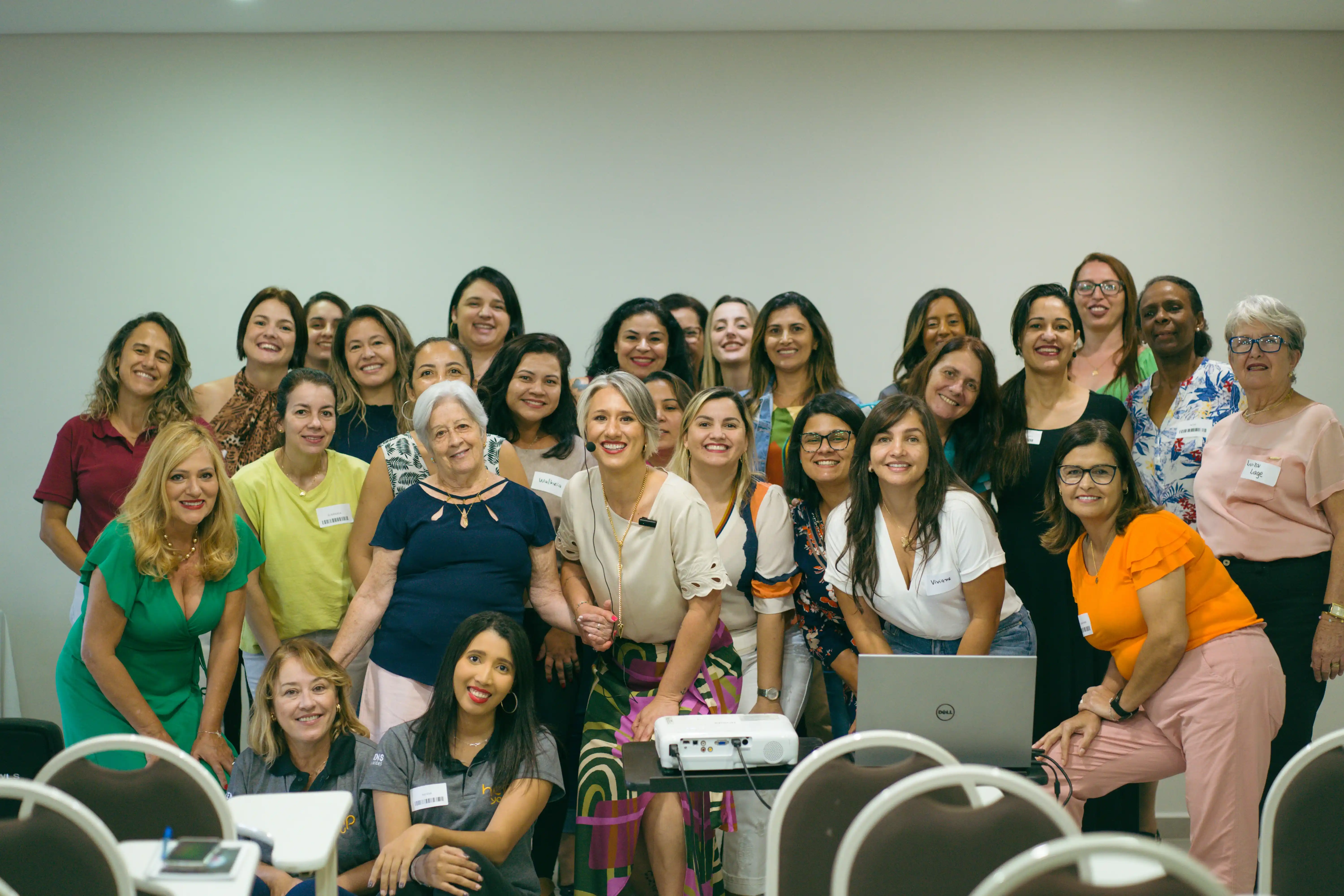 Mães reunidas no evento